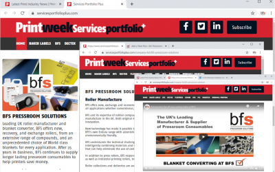 BFS features on Printweek Services Portfolio+