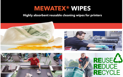 Reusable wipe laundry service for printers