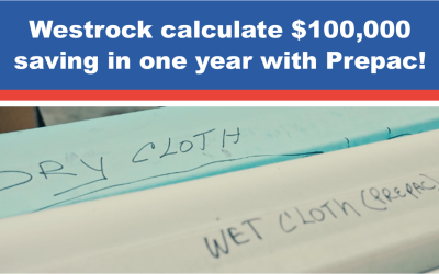 Westrock calculate $100,000 saving in one year with Baldwin PREPAC cloth…